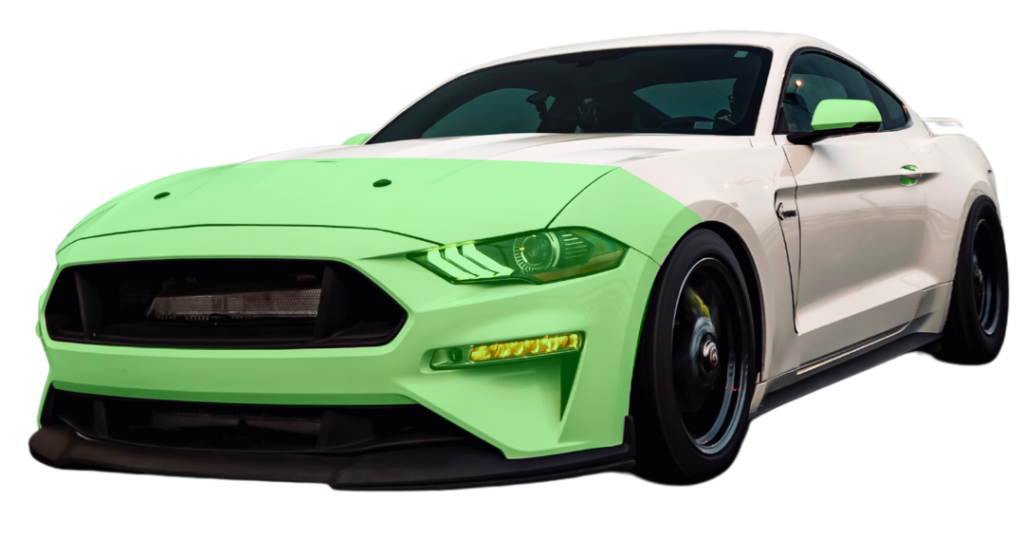 OCD Auto Care partial front end paint protection film coverage